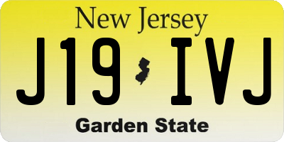 NJ license plate J19IVJ