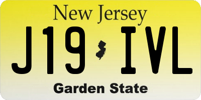 NJ license plate J19IVL