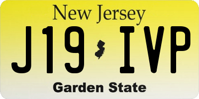 NJ license plate J19IVP