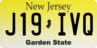NJ license plate J19IVQ