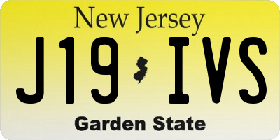 NJ license plate J19IVS