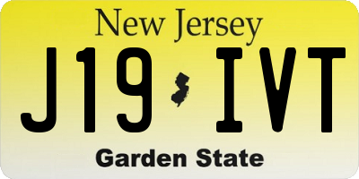 NJ license plate J19IVT