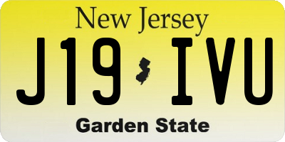 NJ license plate J19IVU