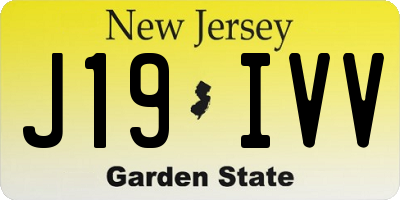 NJ license plate J19IVV