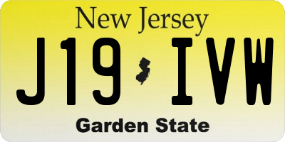 NJ license plate J19IVW