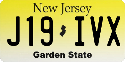 NJ license plate J19IVX