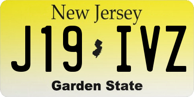 NJ license plate J19IVZ