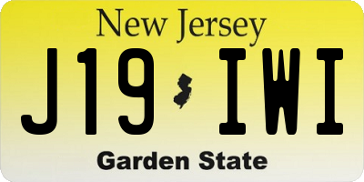 NJ license plate J19IWI