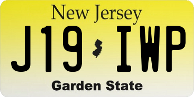 NJ license plate J19IWP