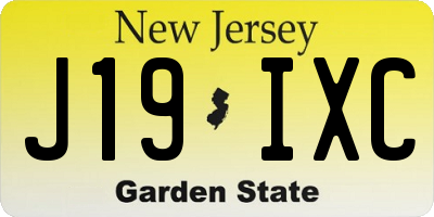 NJ license plate J19IXC