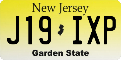 NJ license plate J19IXP