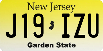 NJ license plate J19IZU