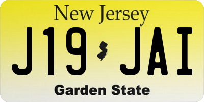 NJ license plate J19JAI