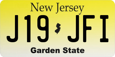 NJ license plate J19JFI