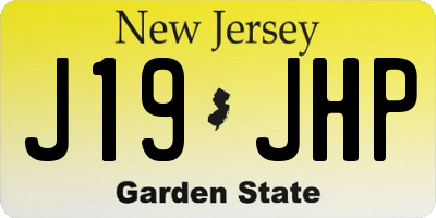NJ license plate J19JHP