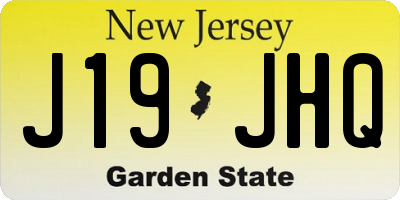 NJ license plate J19JHQ