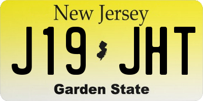 NJ license plate J19JHT