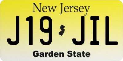 NJ license plate J19JIL