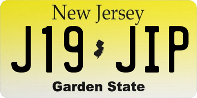 NJ license plate J19JIP