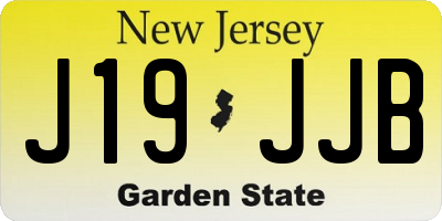 NJ license plate J19JJB