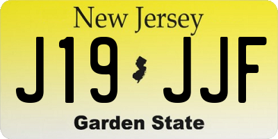NJ license plate J19JJF