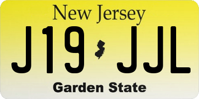 NJ license plate J19JJL