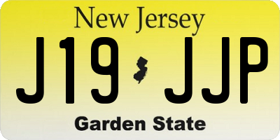 NJ license plate J19JJP