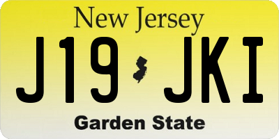 NJ license plate J19JKI