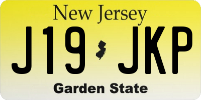 NJ license plate J19JKP