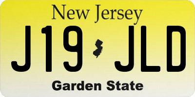 NJ license plate J19JLD