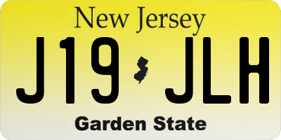 NJ license plate J19JLH