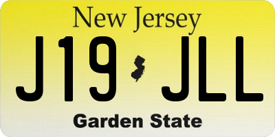 NJ license plate J19JLL
