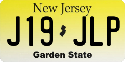 NJ license plate J19JLP