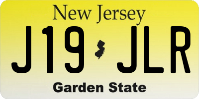 NJ license plate J19JLR
