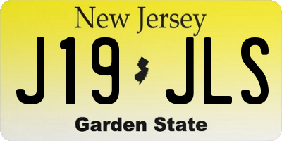 NJ license plate J19JLS