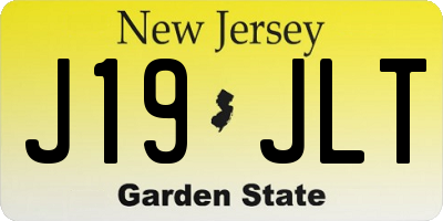 NJ license plate J19JLT