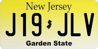 NJ license plate J19JLV