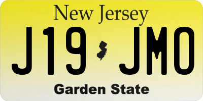 NJ license plate J19JMO