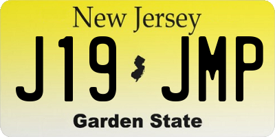 NJ license plate J19JMP