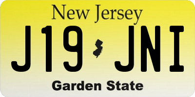 NJ license plate J19JNI