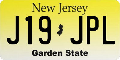 NJ license plate J19JPL