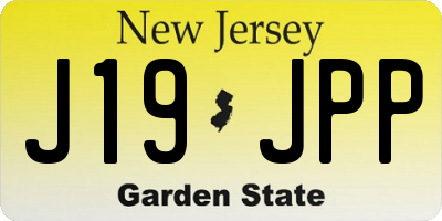 NJ license plate J19JPP