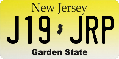 NJ license plate J19JRP