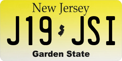 NJ license plate J19JSI