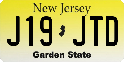 NJ license plate J19JTD