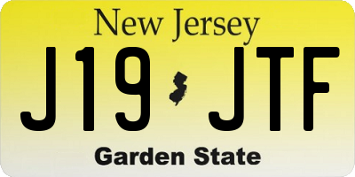 NJ license plate J19JTF