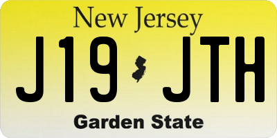 NJ license plate J19JTH