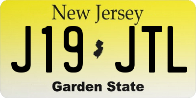 NJ license plate J19JTL