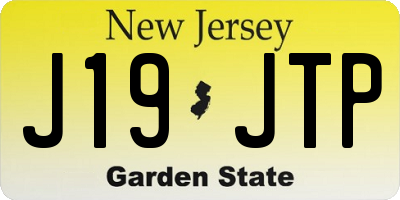 NJ license plate J19JTP