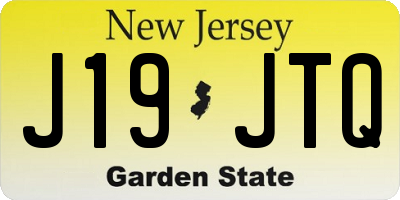 NJ license plate J19JTQ